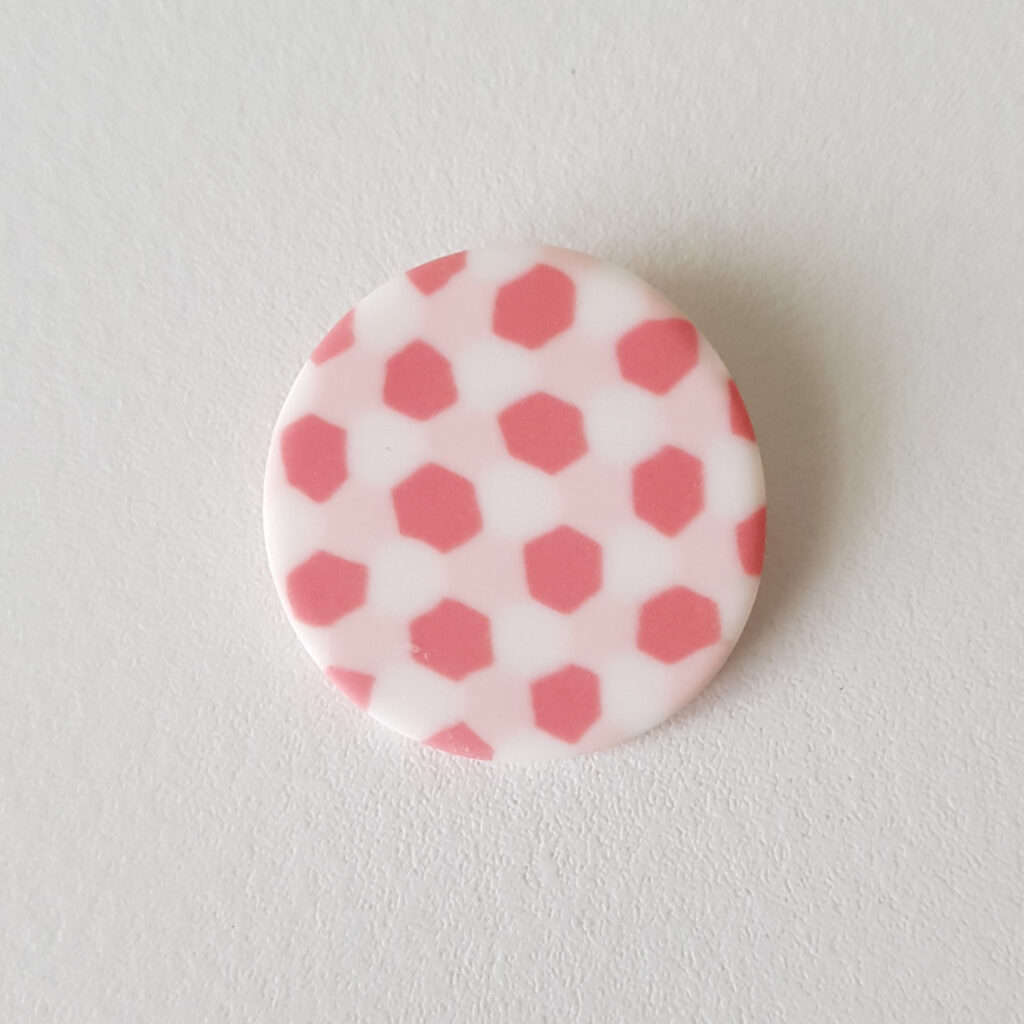 Broche écaille de tortue, rose