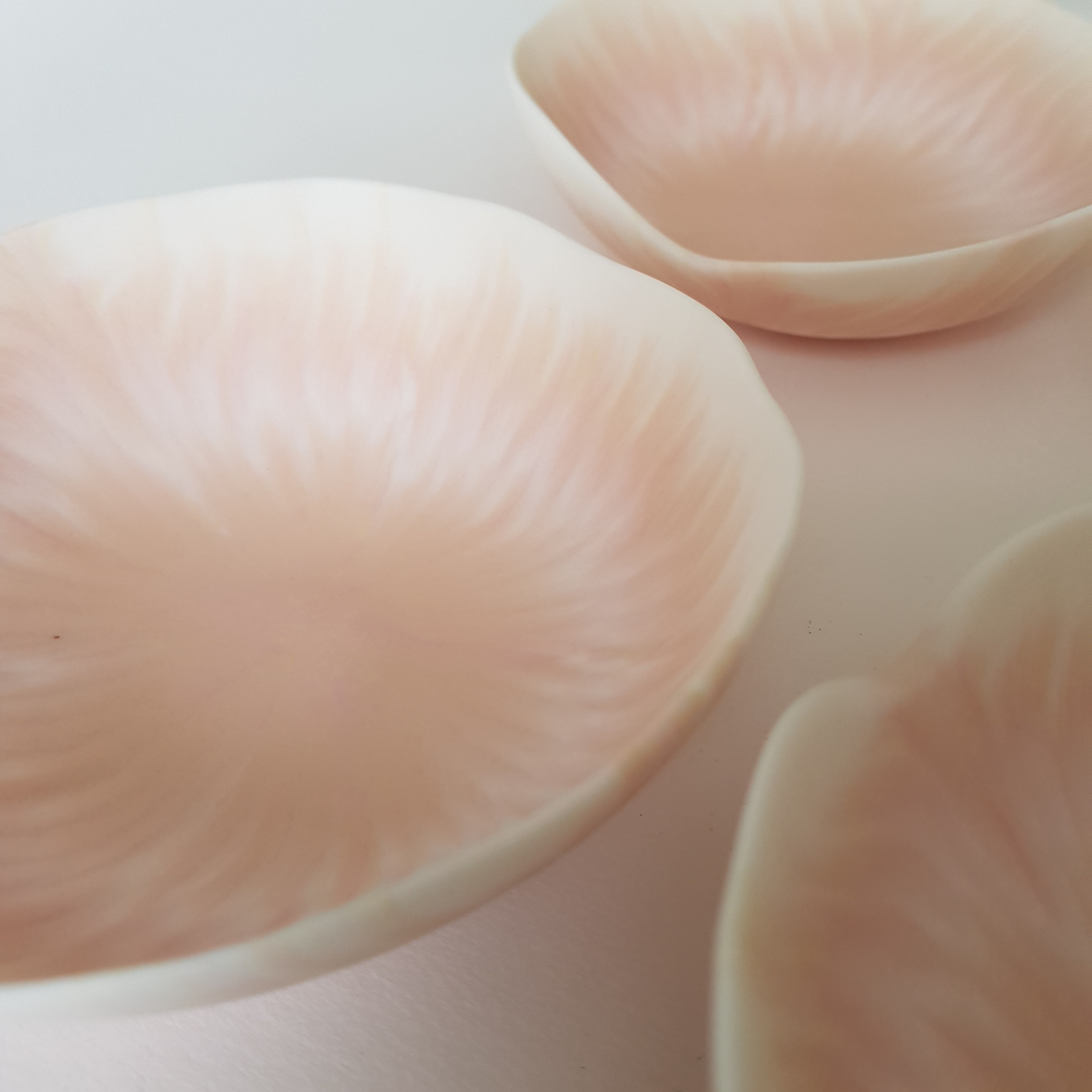 Coupelle Murmure d'eau, rose pastel, orange