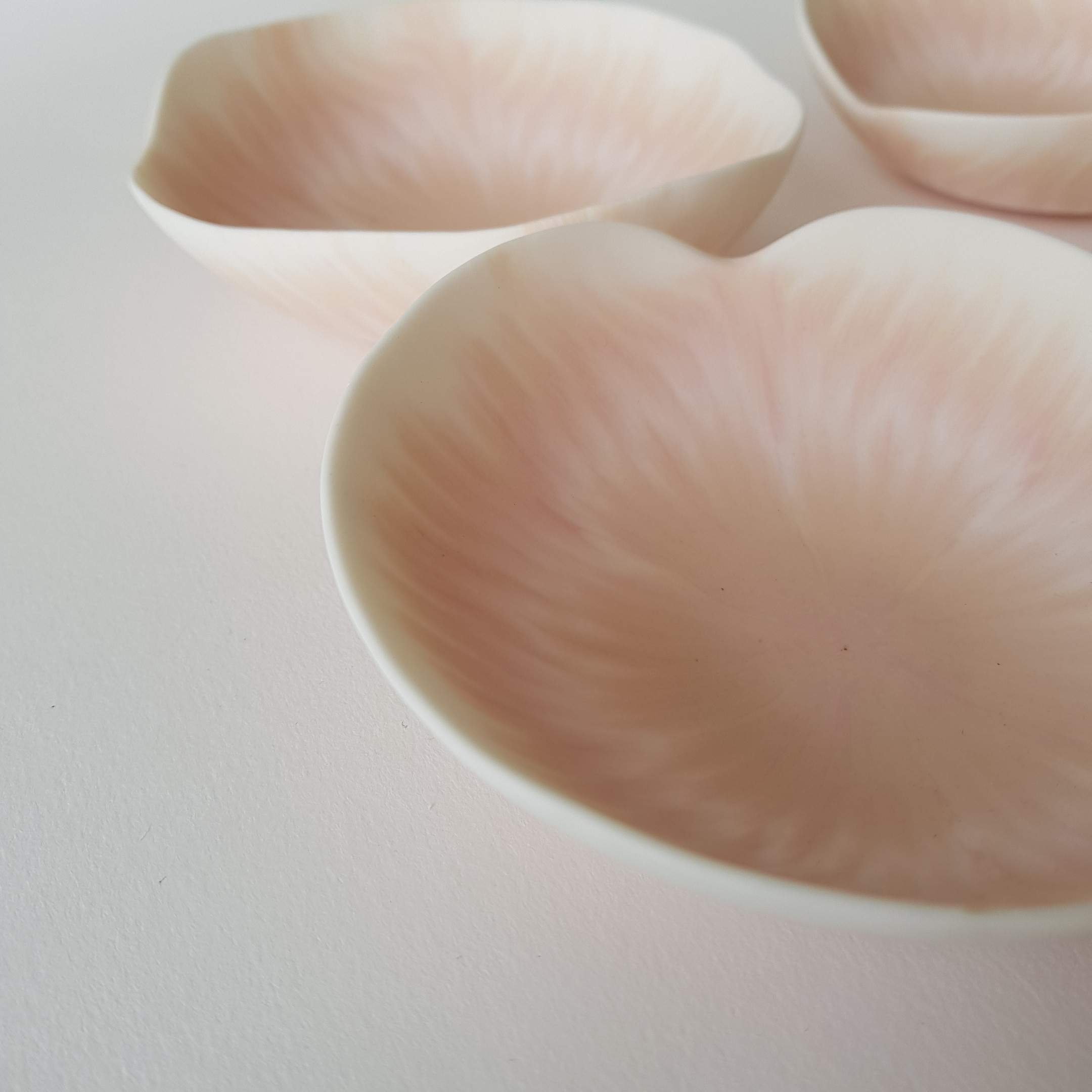 Coupelle Murmure d'eau, rose pastel, orange