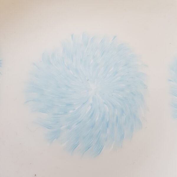 Grand bol murmure d'eau, bleu turquoise et blanc