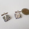 Boutons de manchette, Plume de caille, Noir