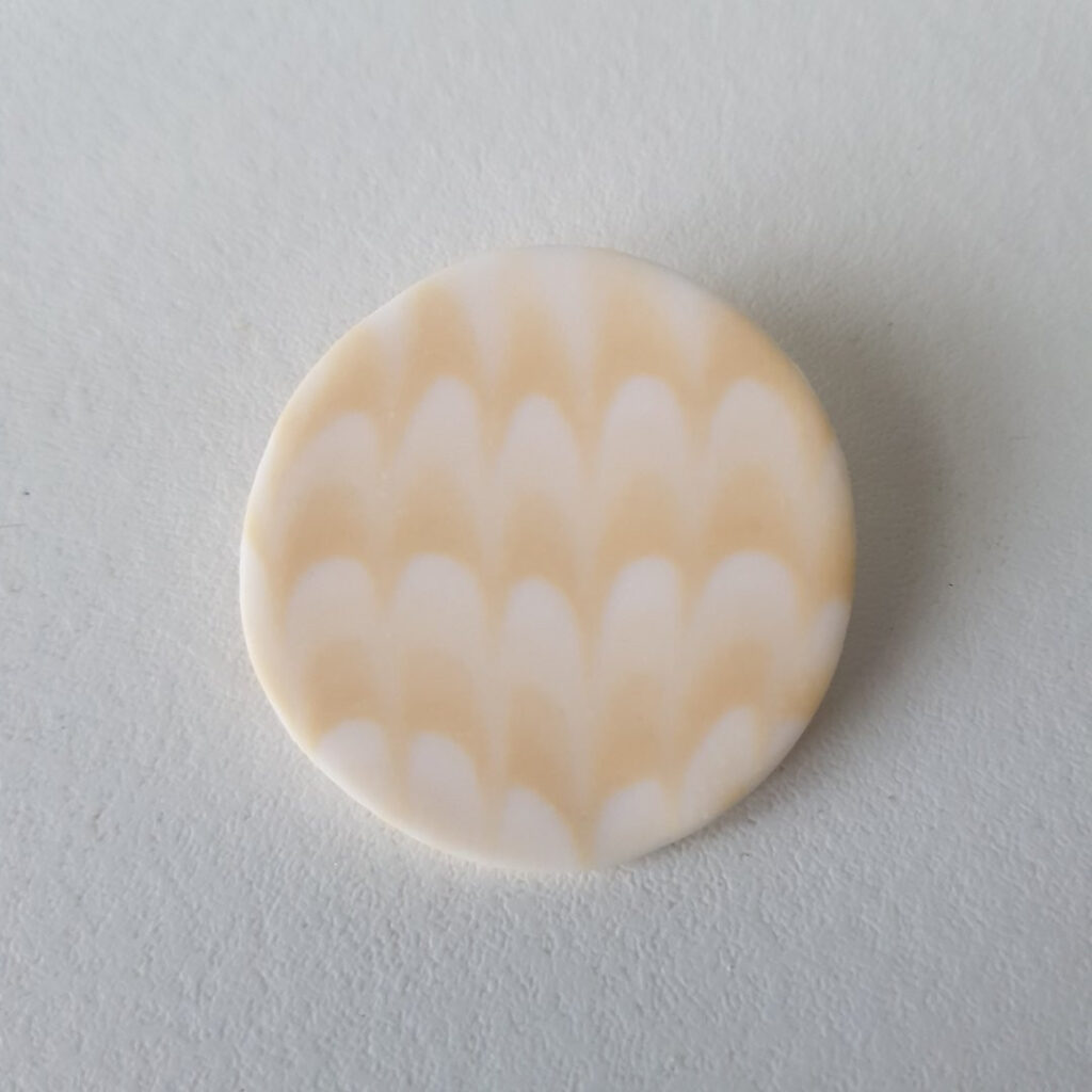 Broche Plume de caille, Orange