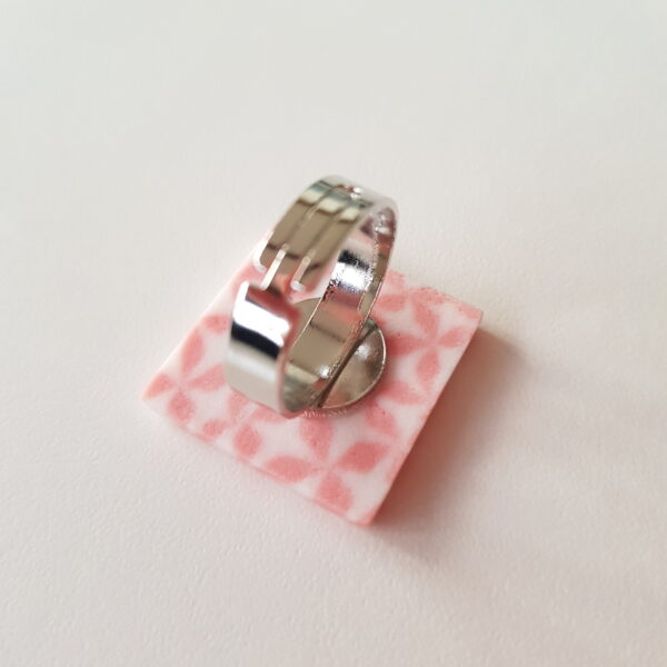 Bague carrée, Sept trésors, rose – Image 2